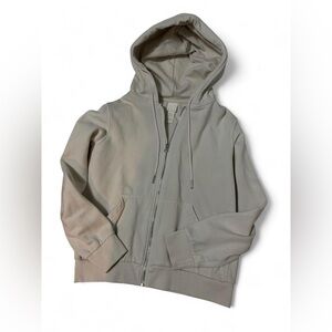 H&M white zip-up hoodie